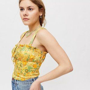 Urban Outfitters Women's UO Yellow Valentina Bustier Tank Top